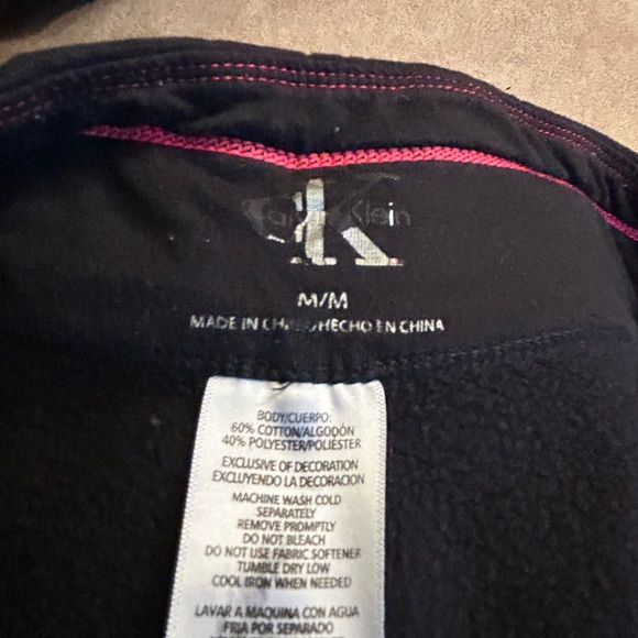 Calvin Klein Black Track Pants with White Logo - Picture 3 of 3